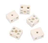 250V 10A 5Pcs Terminali in Ceramica Connettore per Cavi in porcellana di Alta Qualità Morsettiera per Cablaggio in Ceramica a 2 Posizioni a 5 Fori