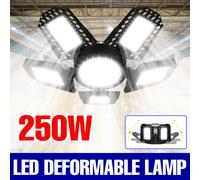 250W Lampadina A LED E27/E26 Lampada Garage Luce AC 220V Pieghevole Deformabile Lampada ad alta baia 110V Faretto Casa Magazzino Officina Seminterrato