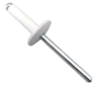 250x Rivetti in Alluminio Bianchi Testa Larga 4,8 x 18 mm | Rivetti Pop per Lamiera Plastica Carrozzeria | Scatola 250 Pezzi