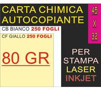 250x2 FF A3+ CARTA CHIMICA 80GR AUTOCOPIANTE BIANCA/GIAL STAMPANTE LASER/INKJET