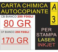 250x2 FF CARTA CHIMICA BIANCA CB 80GR CF 170GR X LASER INKJET FORMATO A3