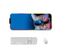 250x350x3mm F-01 Transfer termico in gomma RGB Luminoso Pad Mouse antiscivolo (o