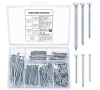 251 Pezzi Assortimento di Chiodi, Chiodi per Muro per Appendere Quadri da Parete, Lavorazione Legno, Cartongesso e Pino