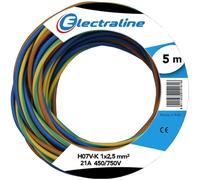 25148 N07V-K Cavo Unipolare Unipolare, Sezione 1X2.5 Mm, 5 Mt, Marrone/Blu/Verde