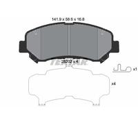 2520201 TEXTAR Kit pastiglie freno, Freno a disco per DONGFENG FENGDU,HAIMA (FAW