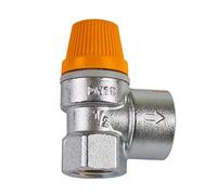 253040 Valvola di sicurezza per impianti solari 1/2" F x 3/4" F 10 bar CALEFFI