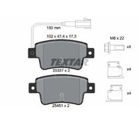 2535701 Kit pastiglie freno a disco post.adatto a Fiat Punto (MARCA-TEXTAR)..