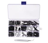 254 pezzi 9 tipi di viti di montaggio per chitarra assortimento scatola per chitarra Pickguard Tuner Neck Plate con molle e pinzette, 254 pezzi 9 tipi di viti per chitarra assortimento molle set