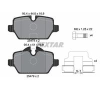2547801 Kit pastiglie freno, Freno a disco Textar