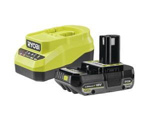 255297 Batteria RYOBI da 2 Ah + caricabatterie RC18120A-120C