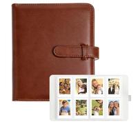 256 Custodia per fotocamera istantanea Fujifilm Instax Mini LiPlay 11 12 9 8+ 8 7S Polaroid Snap/Z2300/SocialMatic, per famiglia matrimonio e foto della vita (marrone)