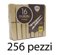 256 pz Mollette in Legno CLENDY super Resistenti per bucato vestiti stendibucato