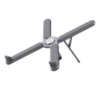 Trust Macy Supporto PC Portatile Ergonomico e Pieghevole, Laptop Stand 17.3 Pollici in Alluminio, Rialzo con Struttura Regolabile in 7 Fasi, Rialzo PC Portatile per Scrivania, Tavolo, Ufficio - Grigio