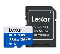 Lexar microSDXC Blue Plus UHS-I V30 Lettura 170MB/s con adattatore SD 256 GB