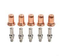 256si Cutter Ugelli e Pz per Everlast per Powerplasma 50s 60s per Powerpro 205si Plasma per Ipt60 Pt60 Torcia 01 mm Punta piatta 10 punte Set con elettrodi