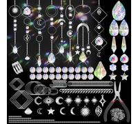 258 Pezzi DIY Acchiappasole Cristallo Kit, Acchiappasole da Appendere per Soggiorno, Finestra, Giardino del Decorazione