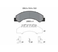 2580001 TEXTAR Kit pastiglie freno, Freno a disco per ISUZU,TOYOTA