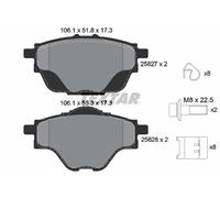 2582701 TEXTAR Kit pastiglie freno, Freno a disco per CITROËN,CITROËN (DF-PSA),D