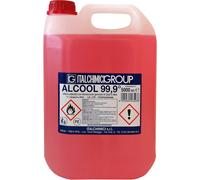 Italchimici alcool etilico denaturato 99,9° certificato 5 l solvente gomma lacca