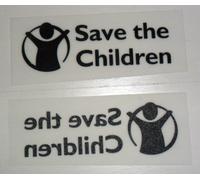 2597 bis SAVE THE CHILDREN nero SPONSOR PER MAGLIA FIORENTINA 2013 SPONSOR PATCH