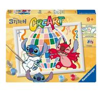 Ravensburger - CreArt Serie D: Stitch & Leroy, Dipingere con i Numeri, Kit Pittura Bambini, Cornice Inclusa, Gioco Educativo, Idea Regalo Bambini 7+ Anni, 26x20 cm