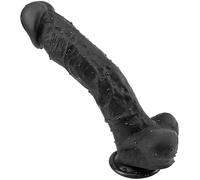 - 25Cm D Donne Eal Stic Enorme P N Sil C Ne Eal Stico Grosso Xxl F Nto per D Nne M Rbido con Vent Sa Gig Nte Eal Stico D Dl Nero