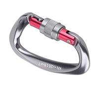25KN Moschettone da Rampicante Anello a D in Alluminio Aeronautico 7075 con Chiusura a Vite di Sicurezza per Alpinismo, Salvataggio, Lavoro Aereo e Attrezzi da Arrampicata