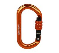 25KN Moschettone di Bloccaggio Clip D-Ring Gancio per Speleologia Campeggio Outdoor Arancione