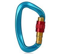 25KN Screw Locking D-shape Moschettone Clip in alluminio aeronautico resistente e leggero per Arrampicata Rappel Canyonismo Amaca