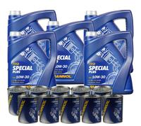 25L MANNOL 7512 Special Plus 10W-30 olio motore Api Sn Acea A3/B3 Incl.