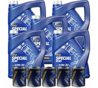 25L MANNOL 7512 Special Plus 10W-30 Olio Motore API SN ACEA A3/B3 Motor Flush