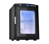 25L Mini Frigo Con Finestra Frigorifero Da Tavolo Reefer Elettrico Portatile Con LED Controllo Della Temperatura Riscaldatore Per Alimenti Raffreddatore Per Bevande Per Auto, Case, Uffici AC + DC ( Co