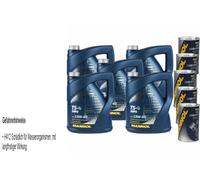 25L Olio Motore MANNOL TS-4 SHPD 15W-40 5x MANNOL Leak-Stop ADDITIVO