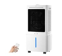 25L Ventilatore di Raffreddamento 3-in-1, Climatizzatore Portatile con 4 Rotelle, 3 Modalità e Telecomando, Raffreddatore d'Aria Evaporativo per Casa, Ufficio, Giardino