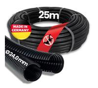 25m Kalitec Tubo Ondulato Twin 24mm Corrugato Duo Due Pezzi Flessibile Vuoto