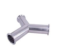 25mm 1" Pipe OD 1.5" Tri Clamp Y Shaped 3 Way SUS 304 Stainless Steel Fitting Spliter Homebrew Beer Wine