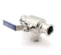 25mm 304 Valvola a sfera sanitaria in acciaio inox 3 a tre vie OD 50,5 mm Tri Clamp Ghiera Tipo 1Pcs(L tipo)