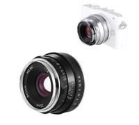 25mm F1.8 Prime Lens Messa a fuoco manuale MF, for Panasonic for Olympus MFT M4/3 Mount GH4 GM1 GX8 G7 G9 E-PL EM PEN-F For Mark Camera (Color : M4/3, Size : Silver)