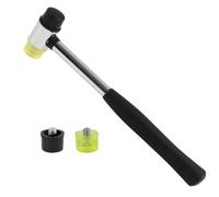 25mm Martello in Gomma e Nylon con Impugnatura Antiscivolo, martello di gomma, Piccolo Martello in Gomma, per Gioielli, Artigianato Fai Da Te e Lavori su Pelle, Include 2 Testine di Ricambio