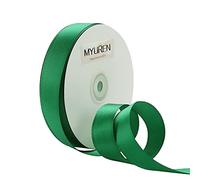 25mm Nastro di Raso, Nastro per Artigianato Natale Decorazioni, Adatto per confezionare Regali, Feste di Compleanno, Matrimoni, abbellire e Tanti Altri (Verde, 45 Metri)