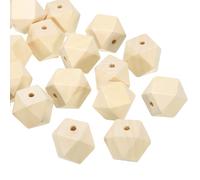 25mm Naturale Legno Perline 40pz Non-finito Legno Perline Marrone