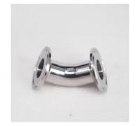 25mm O/D 304 Stainless Steel Ferrule 45 Degree Elbow Pipe Fitting Tri Clamp