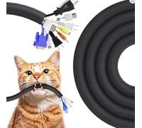 25mm x 3m Selbstschließend Kabelschlauch Zuschneidbar, Kabelschlauch Selbstschließend, Kabelschläuchen, Kabel Sleeve, Kabelschlauchs Schwarz, für Kabel, Um Katzen- Und Hundebisse Zu Verhindern