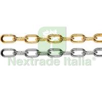 25MT CATENA GENOVESE IN MATASSINE N°14 MAGLIA Ø MM.2,2 FERRO NICHELATO: