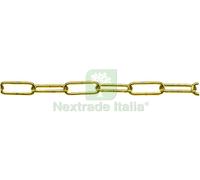 25MT CATENA PER LAMPADARI GENOVESE IN FERRO OTTONATO Ï FILO MM. 2,2 N¦ 14: