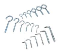 25pc Immagine Photo Frame Lampada Luce Armadietto Pianta Tenda Filo Netto Soffitto Bullone Occhiello Golfare Vite in Gancio OLC Tazza Gancio Chiusura(L shape,Length 20mm)