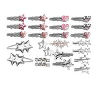 25Pcs 2000s Clip di Capelli con Catene e Stella Accessori Per Capelli Unici per Donne Ragazze Stili Eleganti Morsetti
