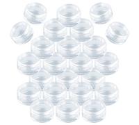 25pcs 3g/ml Trasparente Contenitori da Viaggio per Cosmetici Organizer,Scatola Plastica Barattoli per Creme e Polvere, Perline,Nail Art