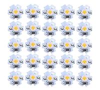 25Pcs 5V 1W High Power LED Chips, 200LM Bright LED Lamp Beads with Aluminum Substrate for DIY Lighting Fixtures, Flashlights, Spotlights and Indoor Outdoor Lighting Projects (Illuminazione gialla)