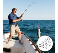 25Pcs Anelli Split In Acciaio Inox Solido Metallo Attacchi Da Pesca Link A Forma di Pera Anelli Da Pesca Per Esche Setup Per Linea Assist Gancio Jigs Esche Collegare